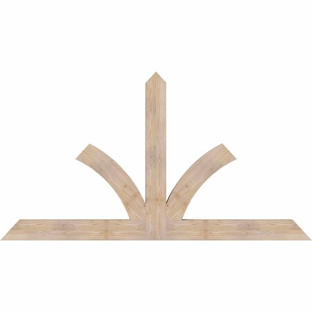 Ekena Millwork Richland Smooth Timber Gable Bracket, Douglas Fir, 84"W x 45"H x 3 1/2"D x 5 1/2"F, 13/12 Pitch GBW084X45X0406RIC00SDF